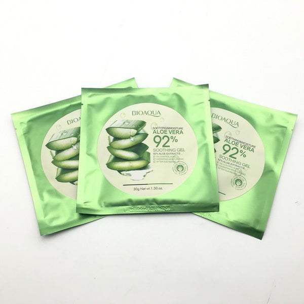 SACHET BIOAQUA MASKER ALOEVERA 92% MASK ALOE VERA