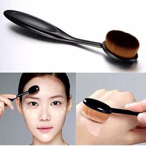 OVAL BRUSH FOUNDATION KUAS BLUSH ON CONCEALER MAKE UP TOOLS