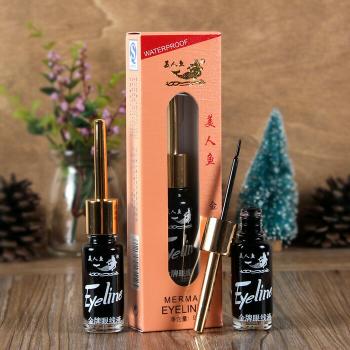 MERMAID EYELINER / DUYUNG WATERPROOF PINK & ORANGE BOTOL KACA TERLARIS