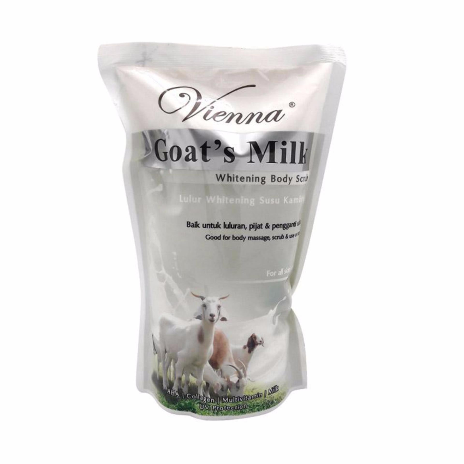 VIENNA LULUR REFILL GOAT MILK WHITENING SUSU KAMBING 1KG ORIGINAL BPOM - ISI ULANG LULUR VIENNA SUSU
